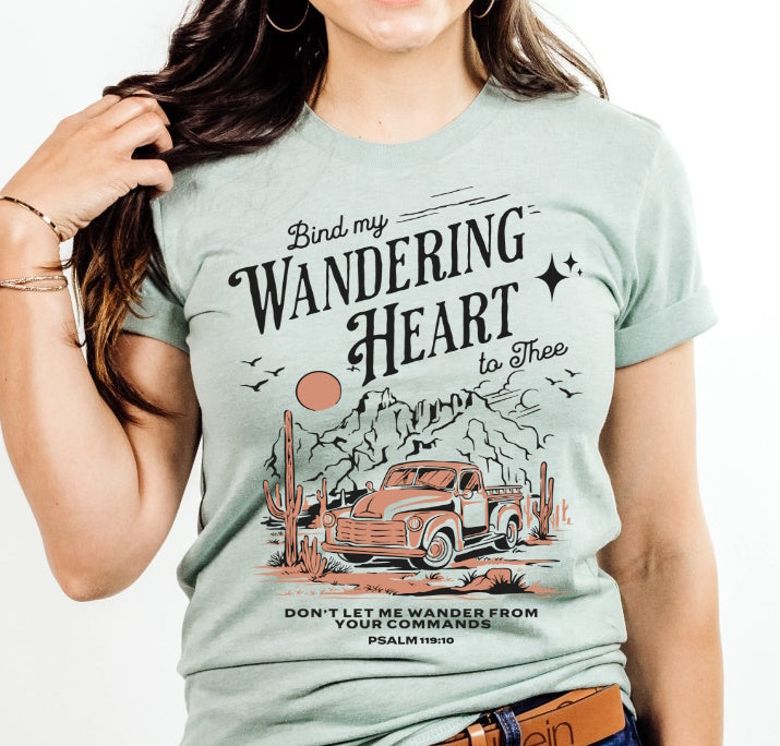 Bind My Wandering Heart Psalm 119 Christian T-shirt
