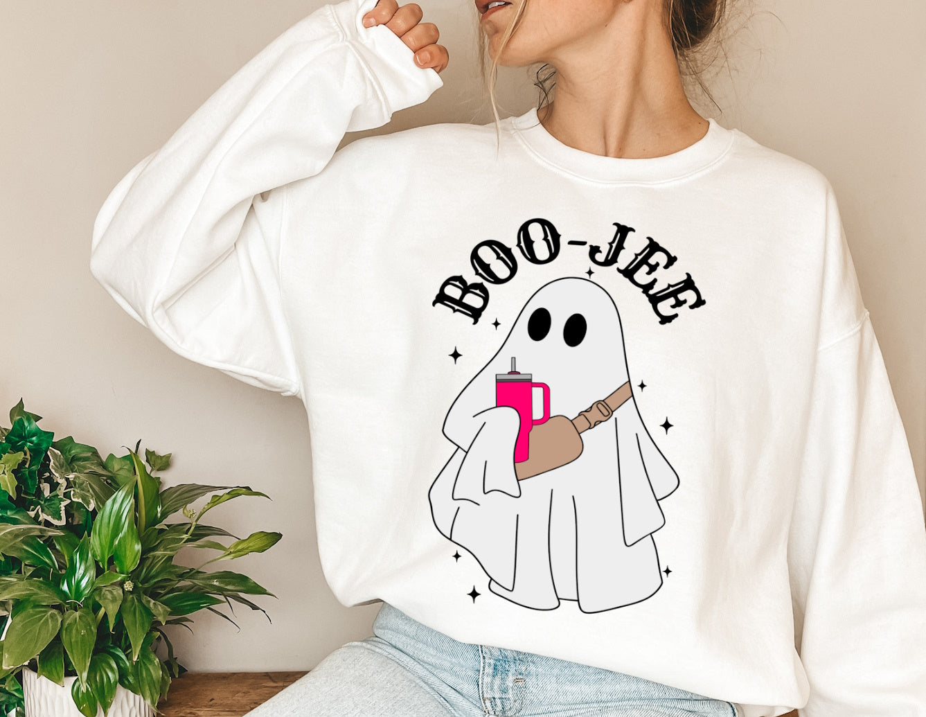 Boo-Jee Ghost Halloween Long-sleeved Shirt Sweatshirt