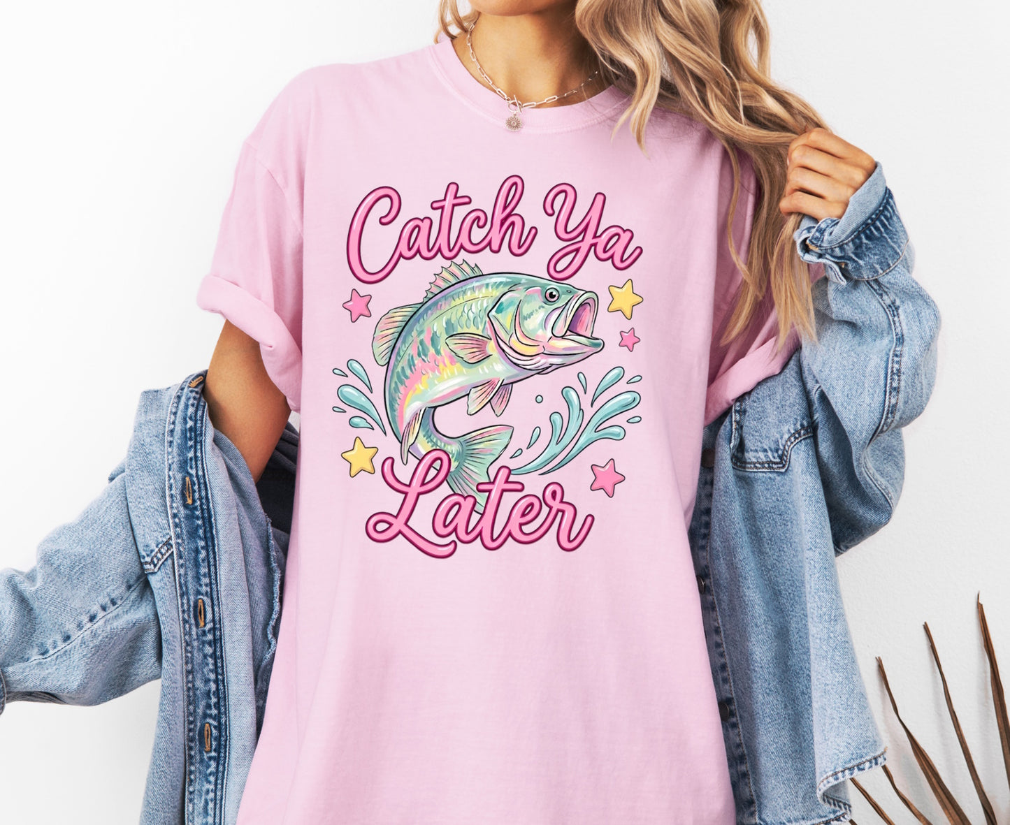 Catch Ya Later Comfort Colors® T-shirt, Preppy Fish Shirt for Women, Trendy Beach T-shirt, Beach Cover Up (Copy)