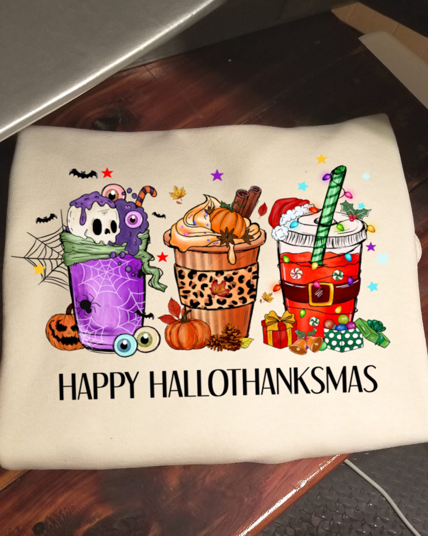 Happy Hallothanksmas Crewneck Sweatshirt