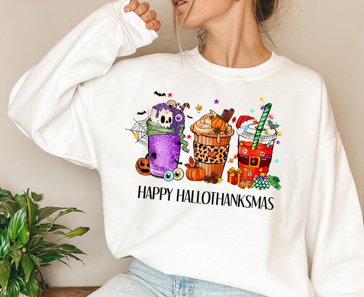 Happy Hallothanksmas Crewneck Sweatshirt