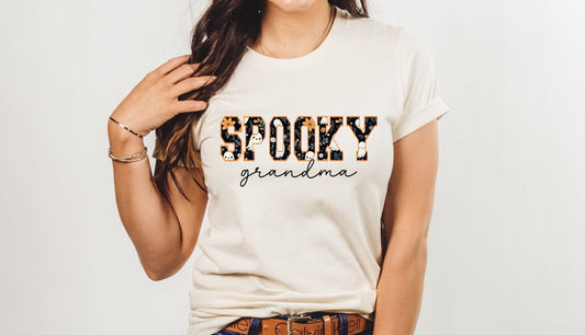 Personalized Spooky Ghost Halloween Fall Autumn Novelty T-Shirt, Personalize With Any Name