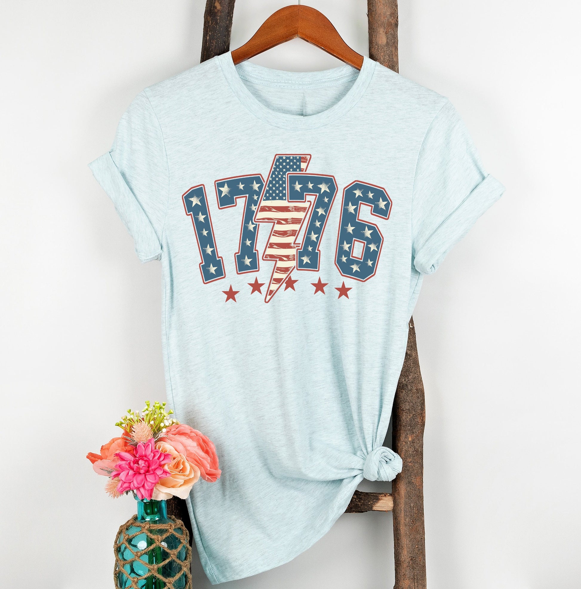 1776 American Shirt, Fourth July Retro Tee, USA Americana Shirt, 4th Of July American Unisex Novelty T-Shirt