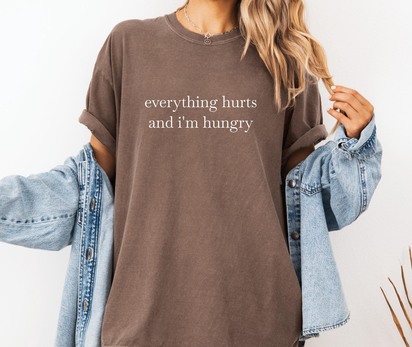Everything Hurts And I'm Hungry Comfort Colors® Shirt, Sarcastic Sassy Tee, Funny T-shirt, Workout Shirt, Bodybuilding Gym Shirt