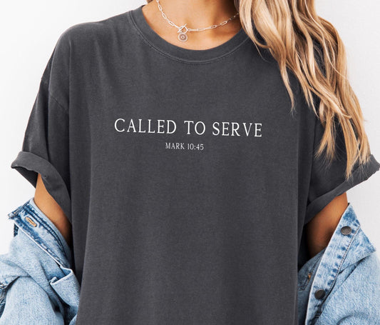 Called To Serve Comfort Colors® T-shirt, Christian Bible Verse Graphic Tee, Religious Apparel, Jesus Lover Shirt