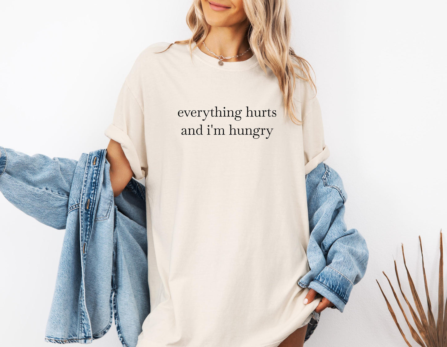 Everything Hurts And I'm Hungry Comfort Colors® Shirt, Sarcastic Sassy Tee, Funny T-shirt, Workout Shirt, Bodybuilding Gym Shirt