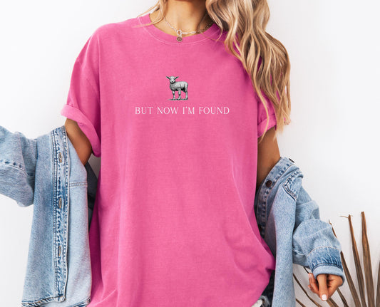 But Now I'm Found Comfort Colors® T-shirt, Christian Bible Verse Graphic Tee, Religious Apparel, Jesus Lover Shirt, Left The 99 Sheep