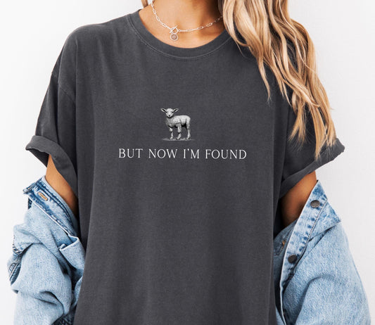 But Now I'm Found Comfort Colors® T-shirt, Christian Bible Verse Graphic Tee, Religious Apparel, Jesus Lover Shirt, Left The 99 Sheep