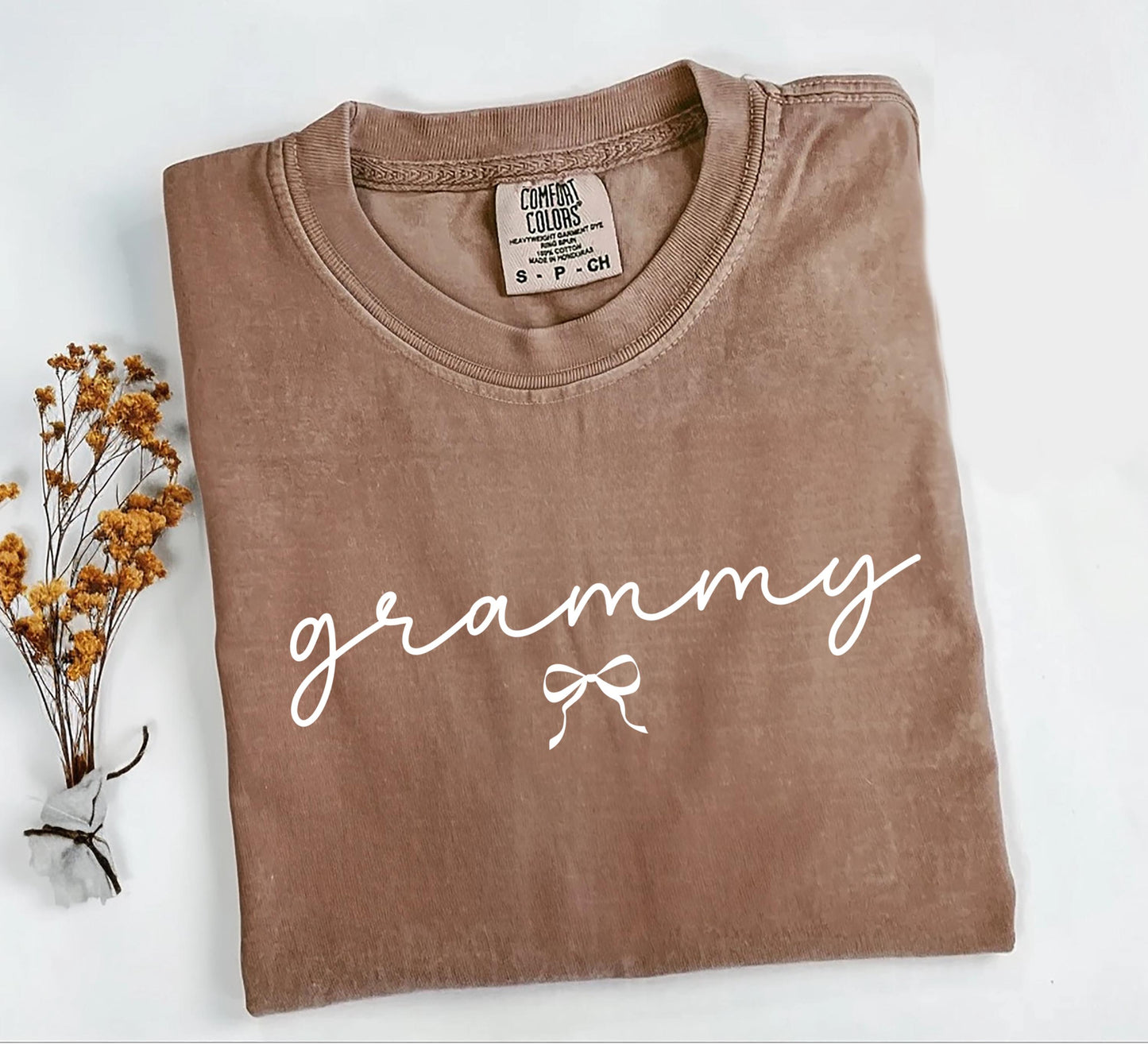 Grammy Comfort Colors® Shirt, Pregnancy Bow Announcement, New Grandma Shirt, Gifts For Mom, Mother's Day Shirt, Baby Reveal Tee