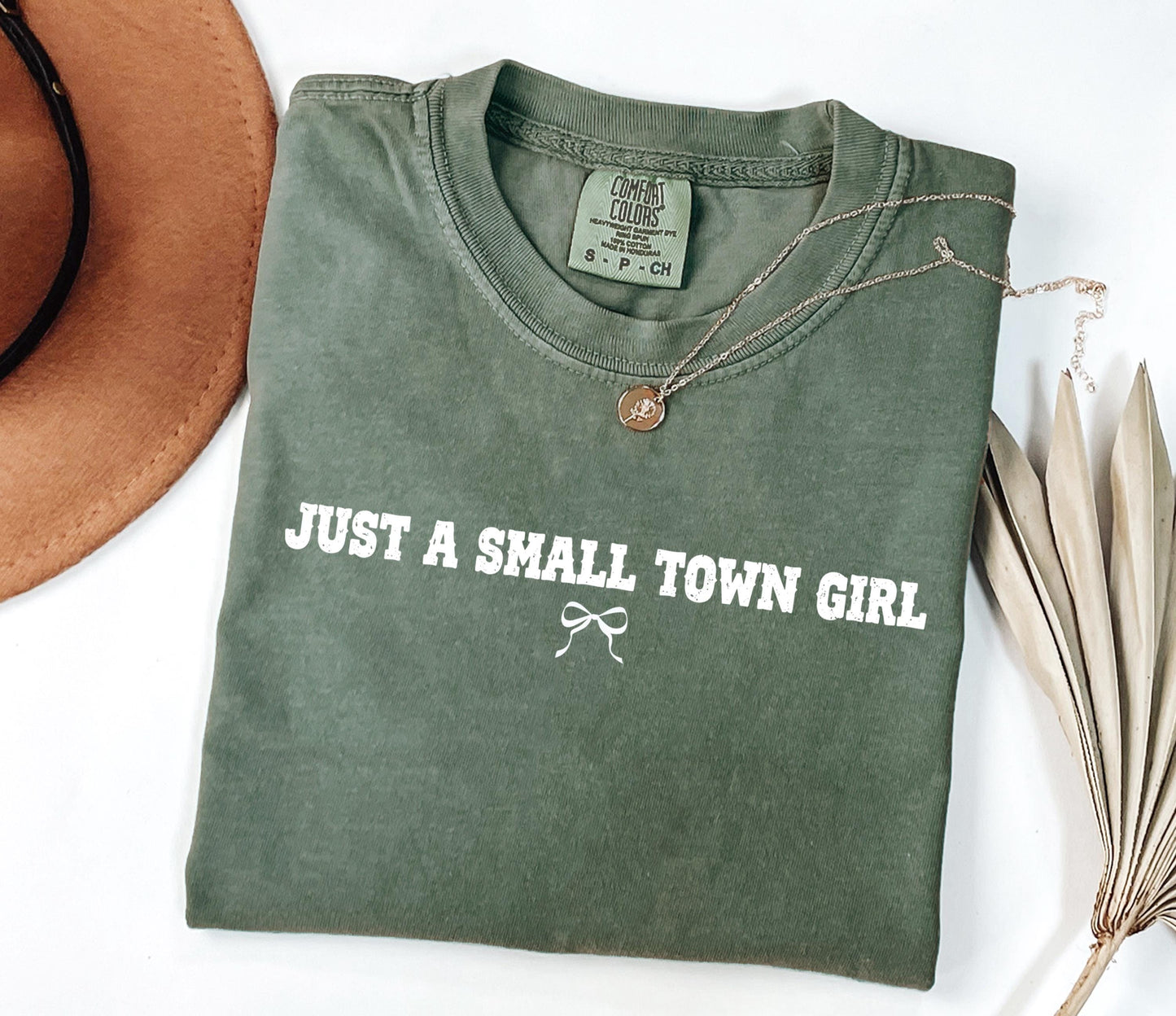 Just A Small Town Girl Comfort Colors® Shirt – Minimalist Country Graphic Tee, Southern Style Gift for Her, Country Music Concert T-shirt