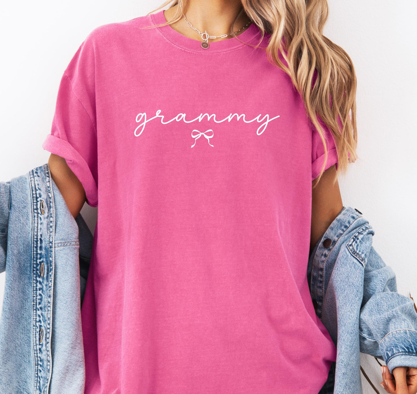 Grammy Comfort Colors® Shirt, Pregnancy Bow Announcement, New Grandma Shirt, Gifts For Mom, Mother's Day Shirt, Baby Reveal Tee