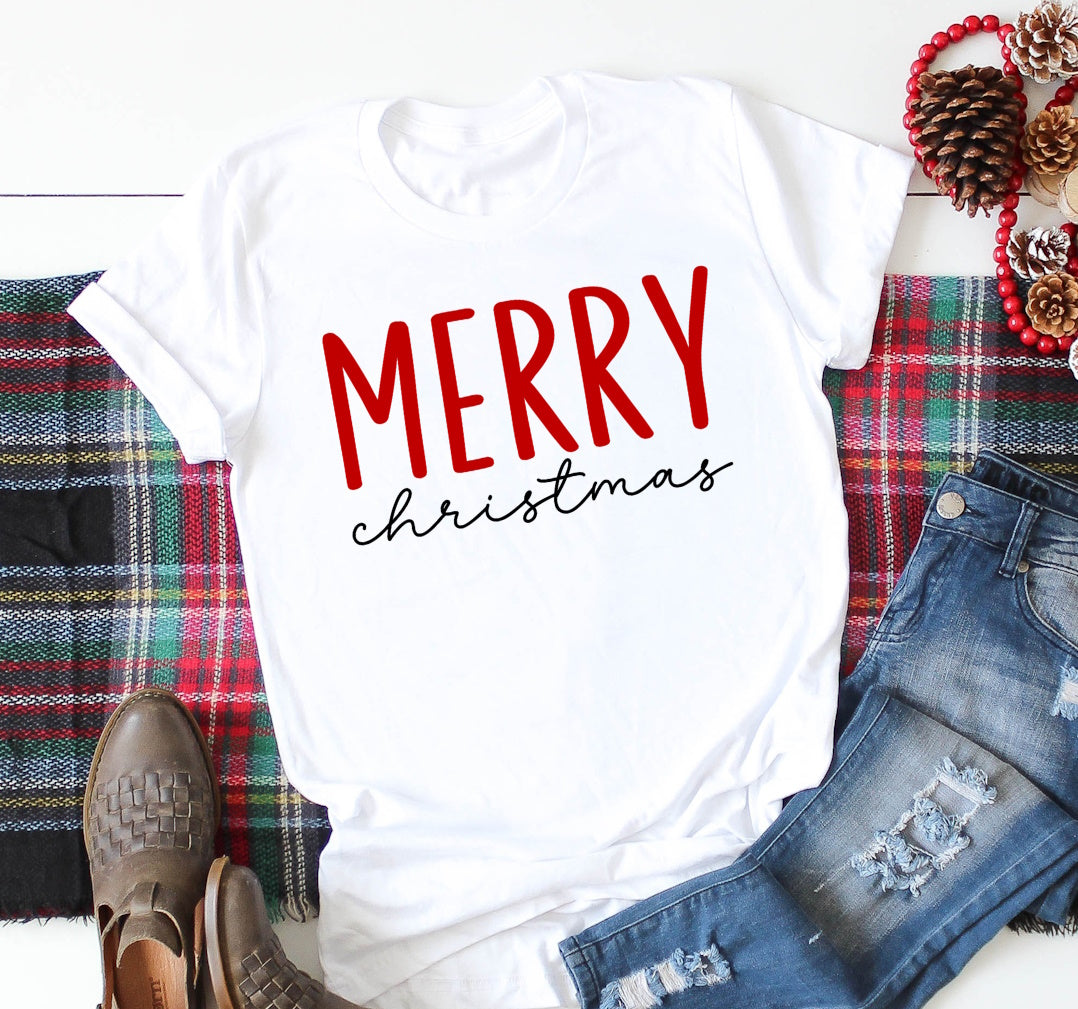 Merry Christmas Shirt , Merry Christmas Tee, Cute Christmas Novelty T-Shirt