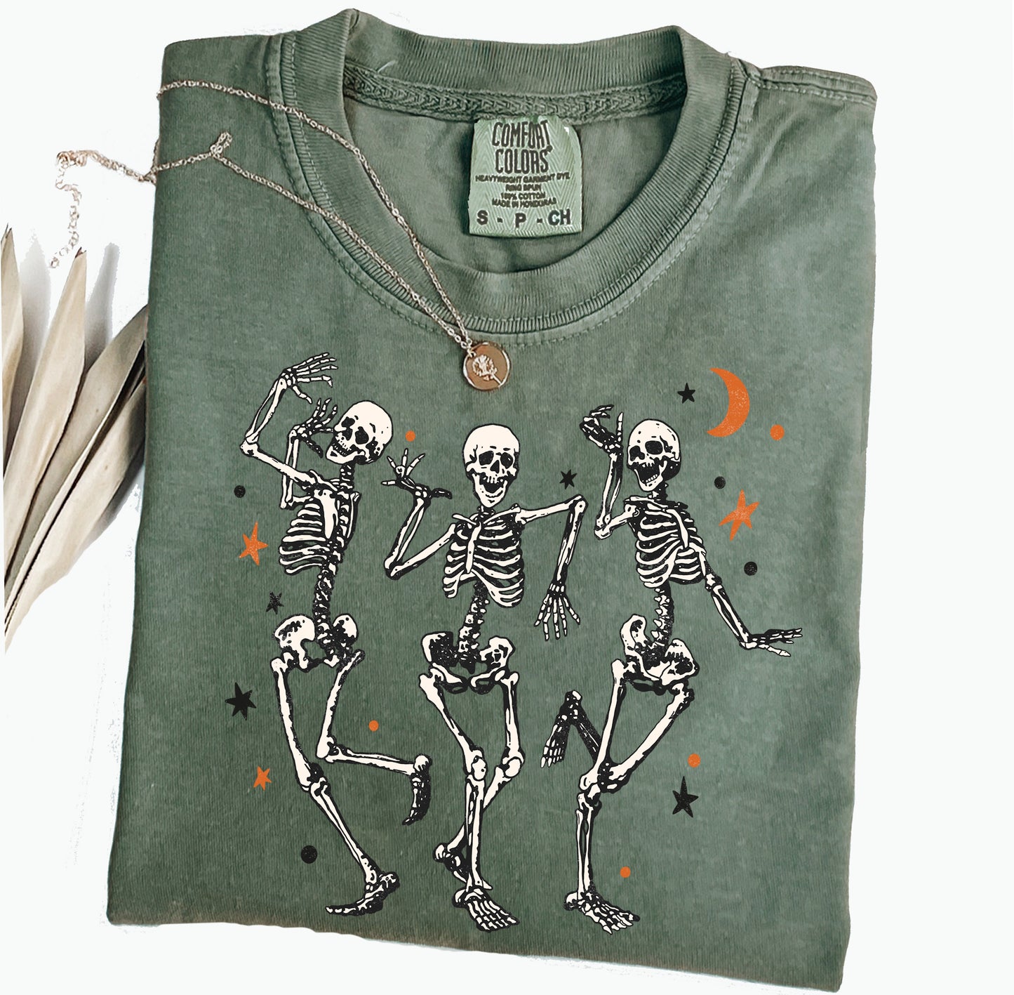 Dancing Skeletons Comfort Colors® T-shirt, Cute Halloween Tee, Trendy Halloween Shirt
