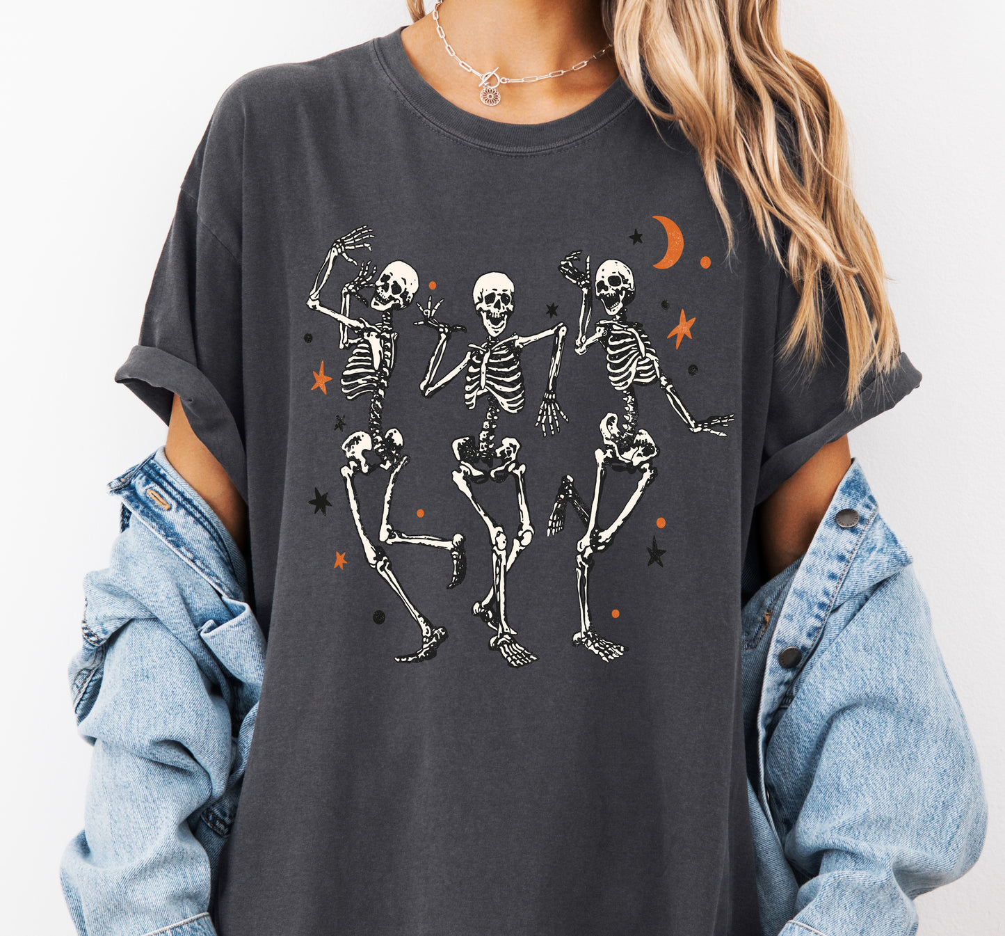 Dancing Skeletons Comfort Colors® T-shirt, Cute Halloween Tee, Trendy Halloween Shirt