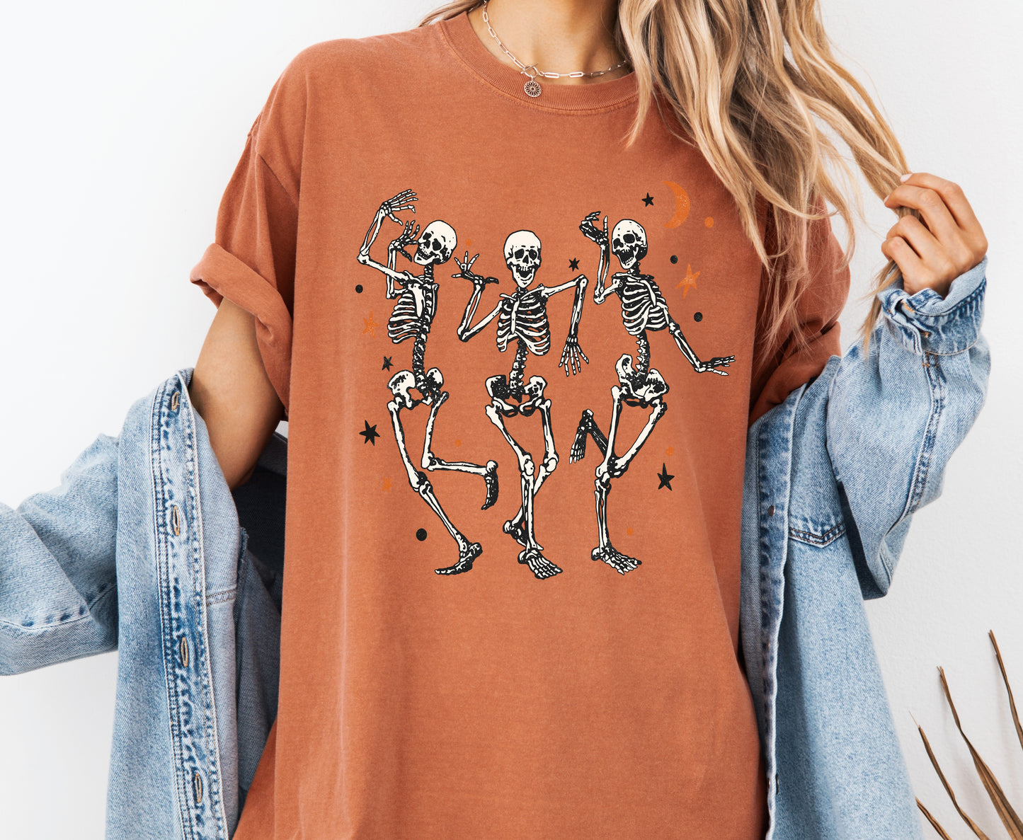 Dancing Skeletons Comfort Colors® T-shirt, Cute Halloween Tee, Trendy Halloween Shirt