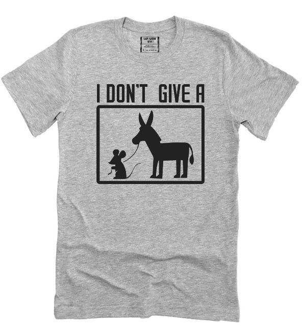 Don't Give A Rats Funny Donkey Father's Day Shirt Novelty T-Shirt Tee Adult 2x / Heather Sunset