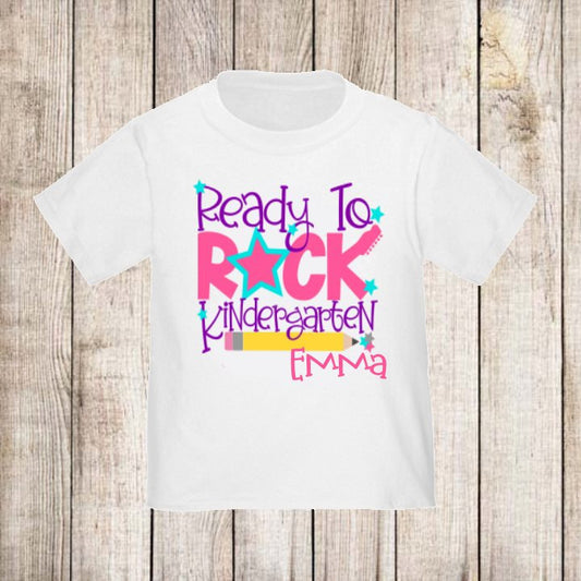 Ready To Rock Kindergarten Back To School Personalized Shirt