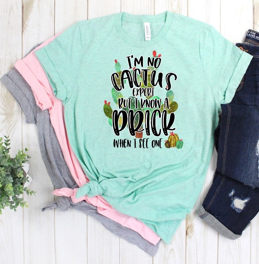 I'm No Cactus But I Know A Prick Funny Cactus Southwestern Novelty T-Shirt