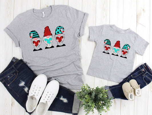 Valentine's Day Gnomes Valentine Gnome Hearts Love Adult Kids Toddler Baby Shirt