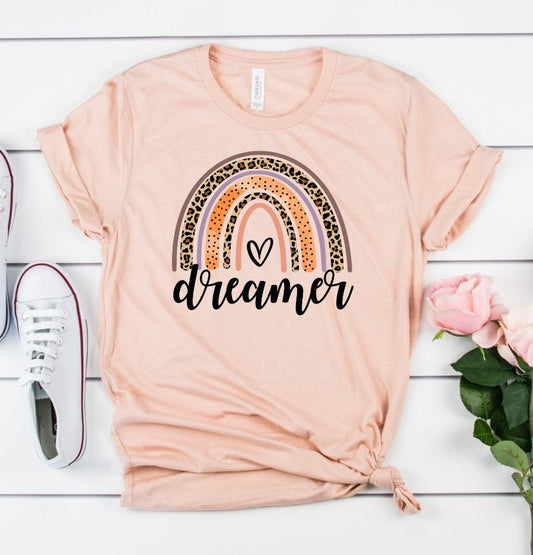 Rainbow Dreamer Shirt, Dream Big Saying, Positive Message, Inspirational Novelty T-Shirt