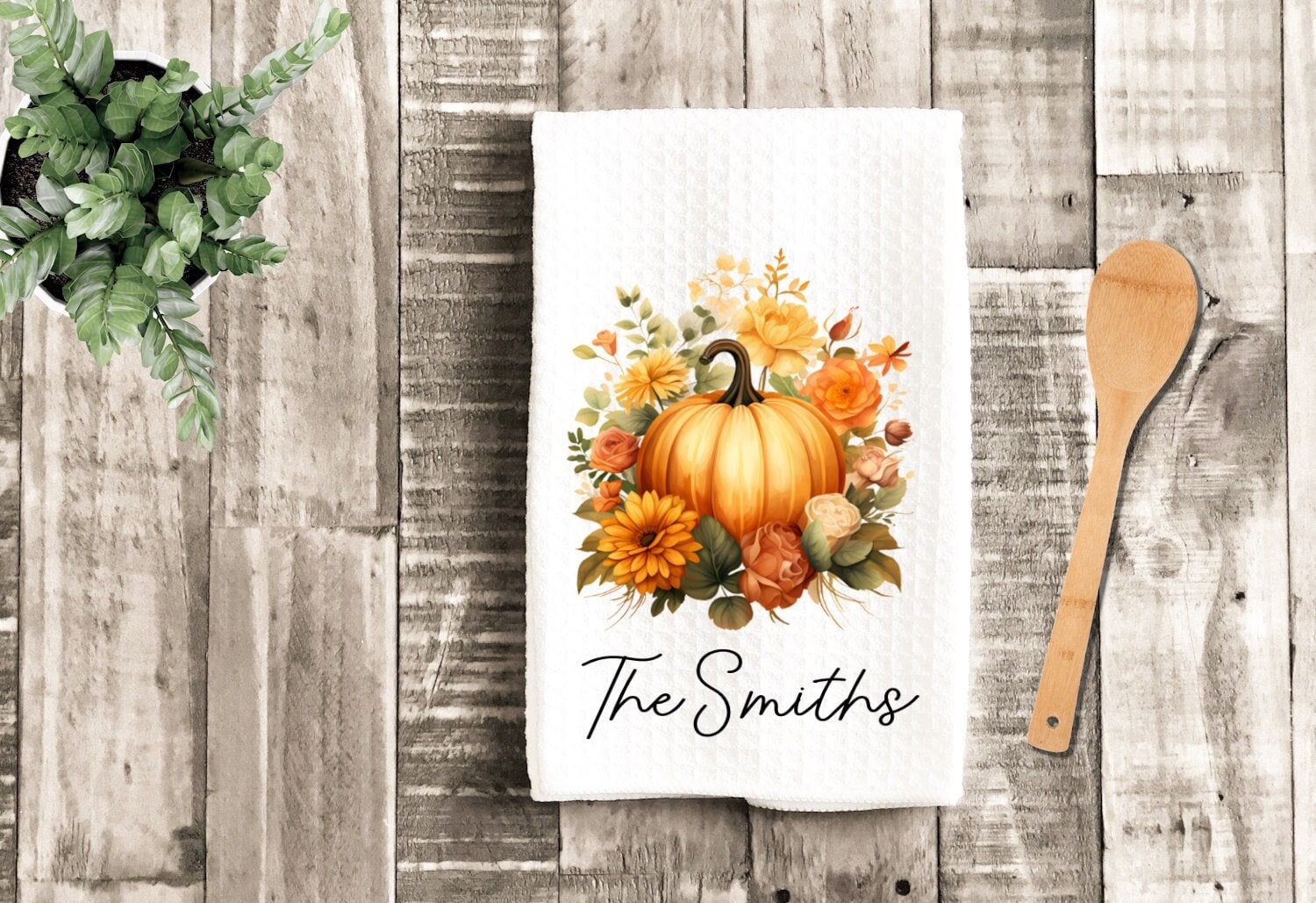 Fall Kitchen Towel Fall Towel Pumpkin Tea Towel Autumn Towel 