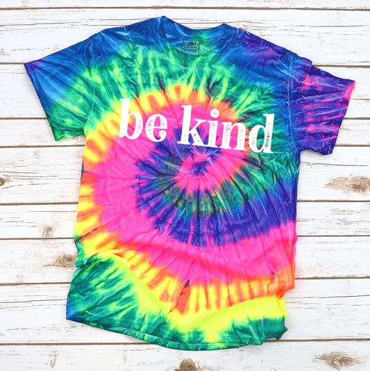 Be Kind Neon Tie Dye Tee