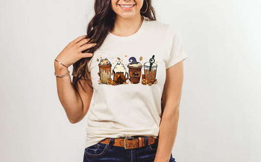 Spooky Halloween Coffee Fall Autumn T-shirt