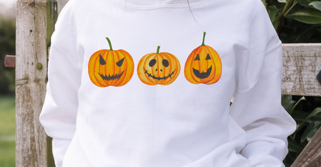 Fall Halloween Pumpkins Long Sleeve Crewneck Sweatshirt