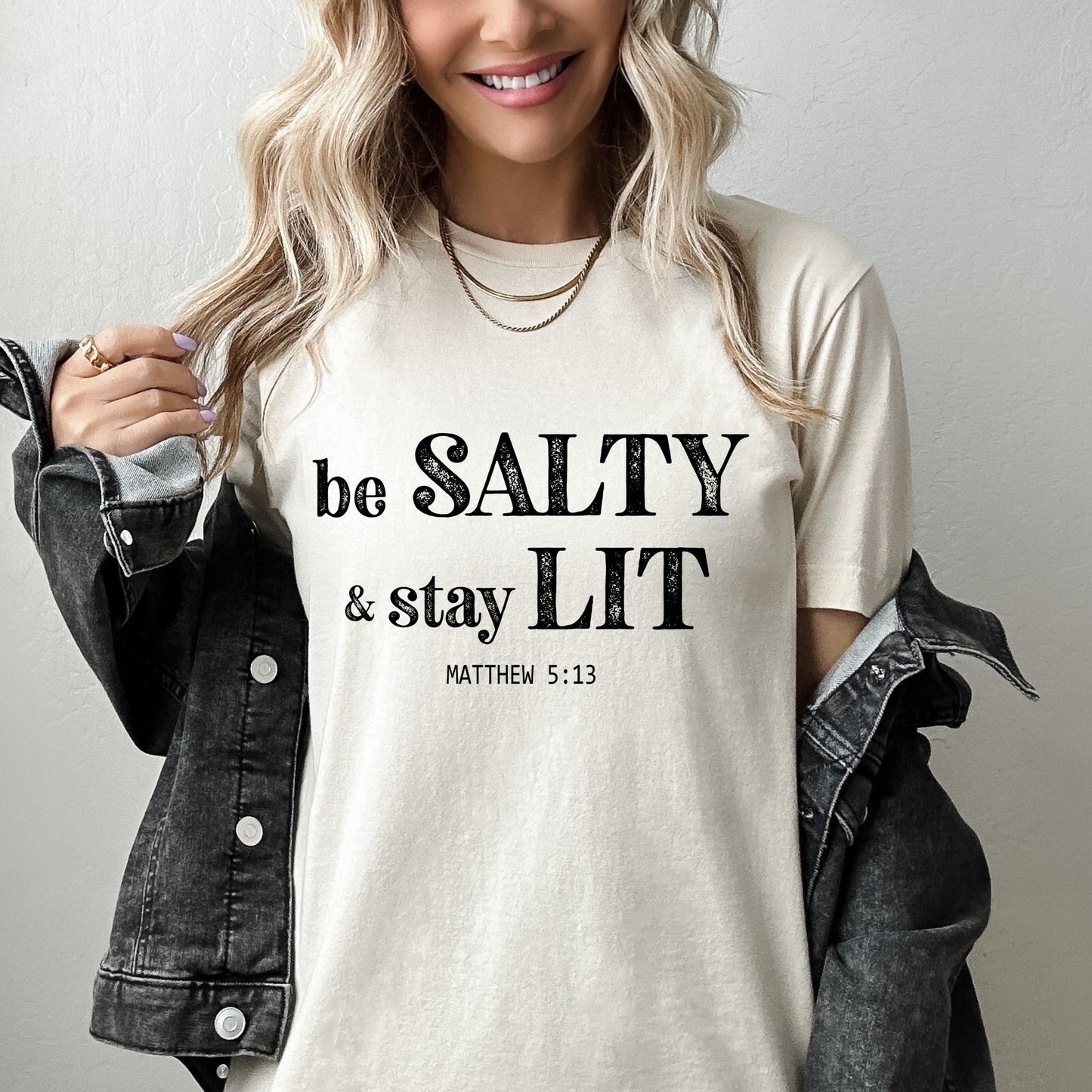 Be Salty And Stay Lit Christian T-shirt, Christian Gift, Retro Jesus Tee