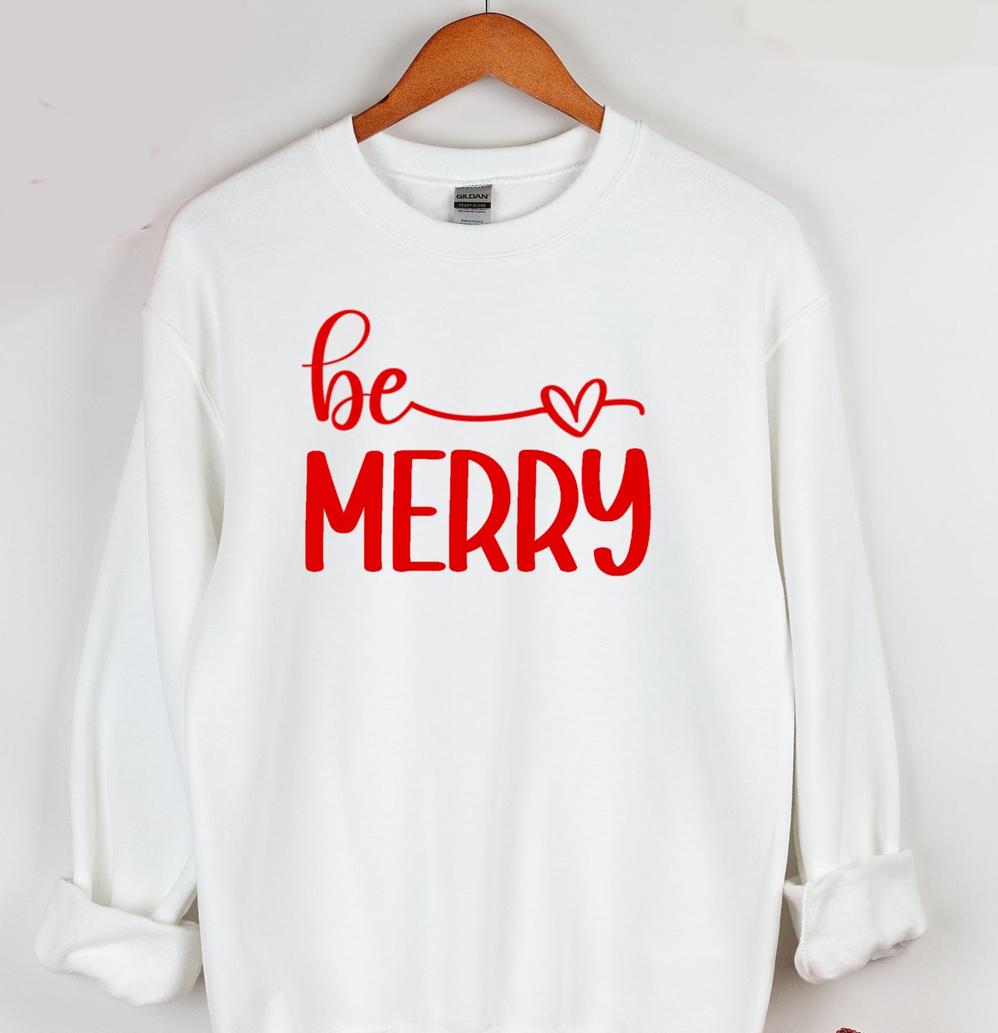 Be Merry Crewneck Christmas Sweatshirt