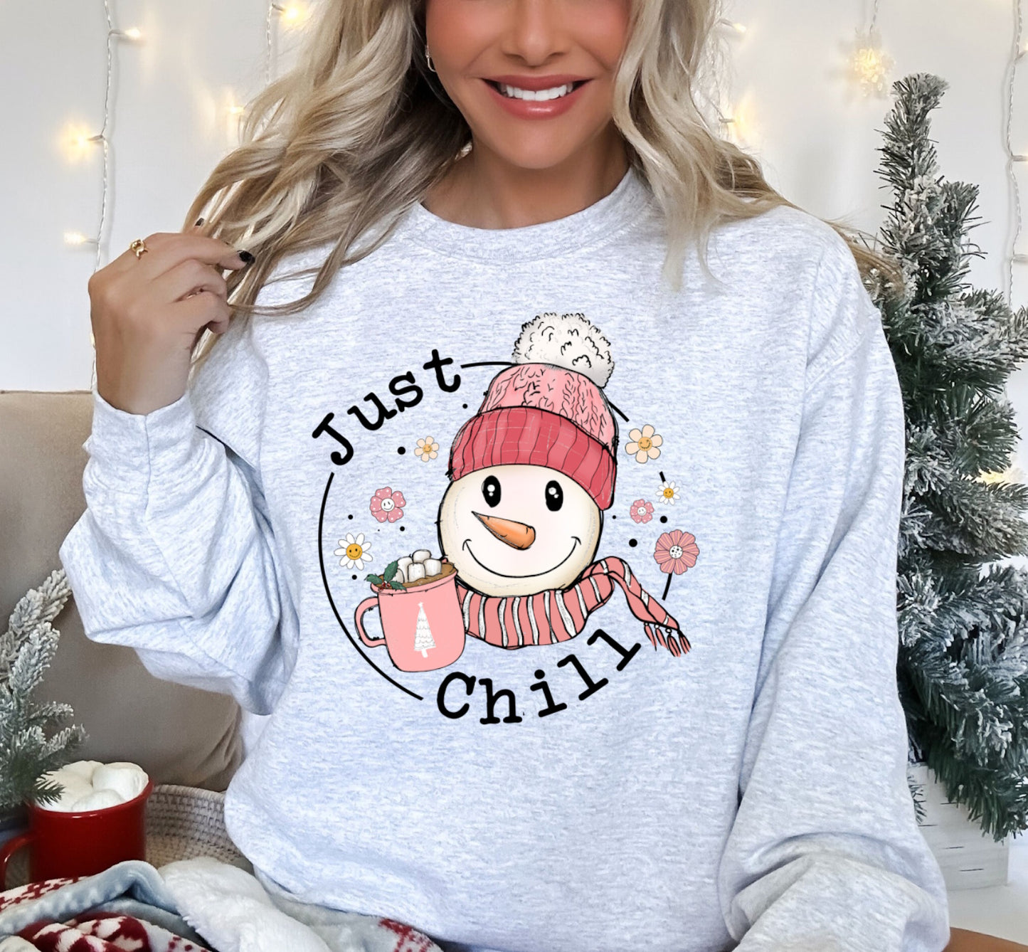 Just Chill Snowman Crewneck Sweatshirt