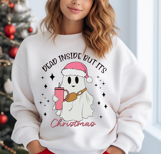 Dead Inside But It's Christmas Bougie Crewneck Sweatshirt