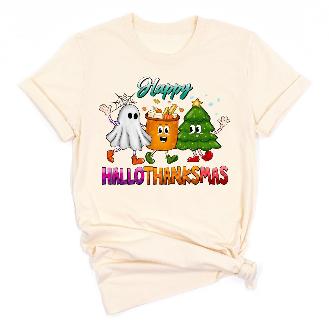 Happy Hallowthanksmas Halloween Fall Autumn Novelty T-Shirt