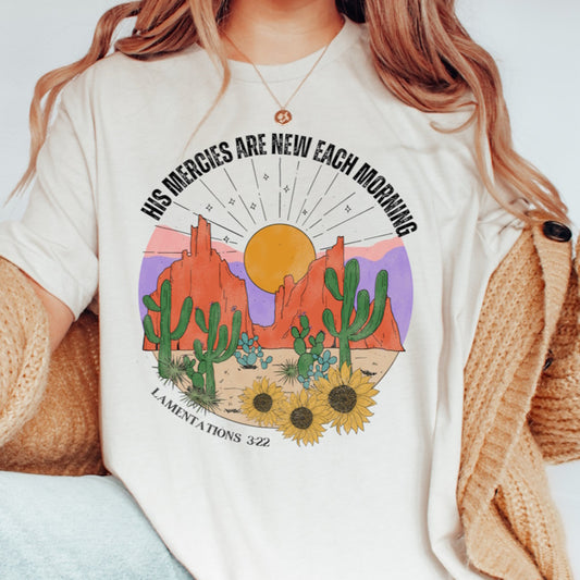 His Mercies Are New Each Morning Christian T-shirt