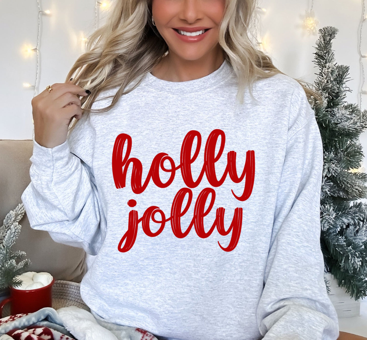 Holly Jolly Crewneck Christmas Sweatshirt