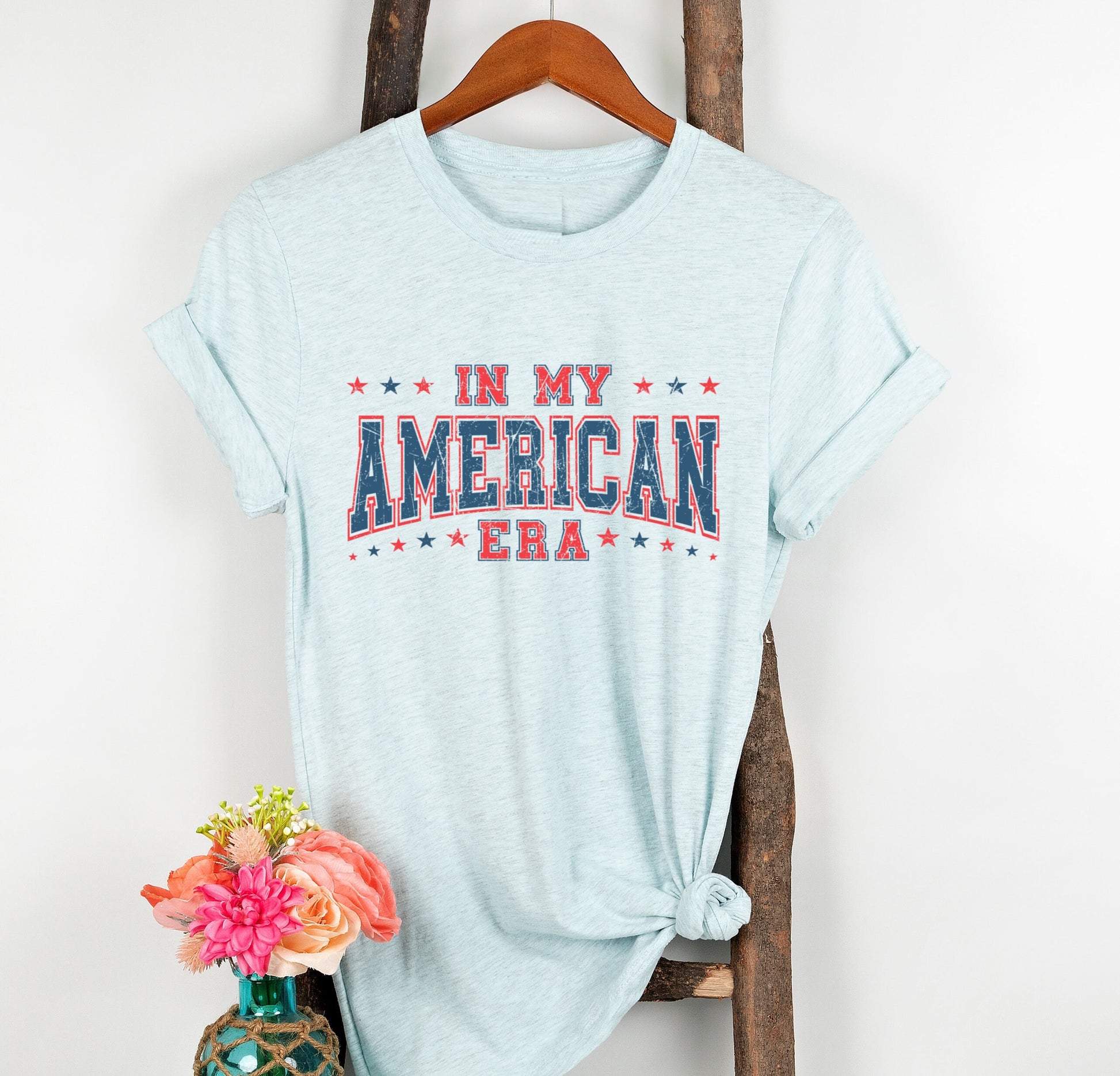 In My American Era T-Shirt, USA Americana Shirt, 4th Of July Sunflower American Unisex Novelty T-Shirt