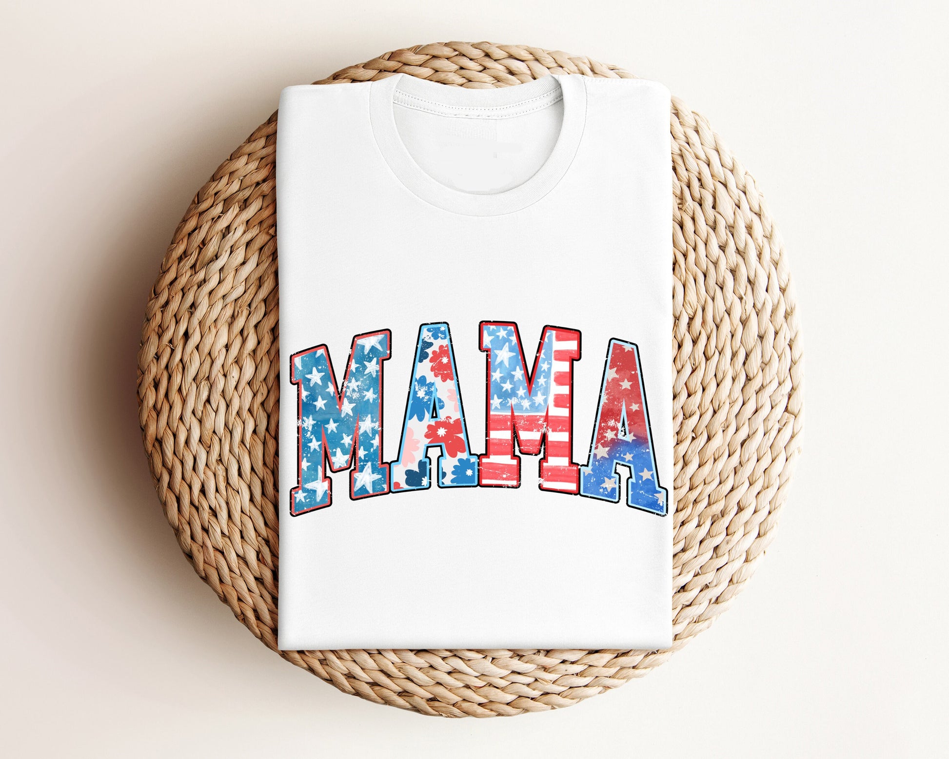 American Mama Retro T-Shirt, USA Americana Shirt, 4th Of July Sunflower American Unisex Novelty T-Shirt