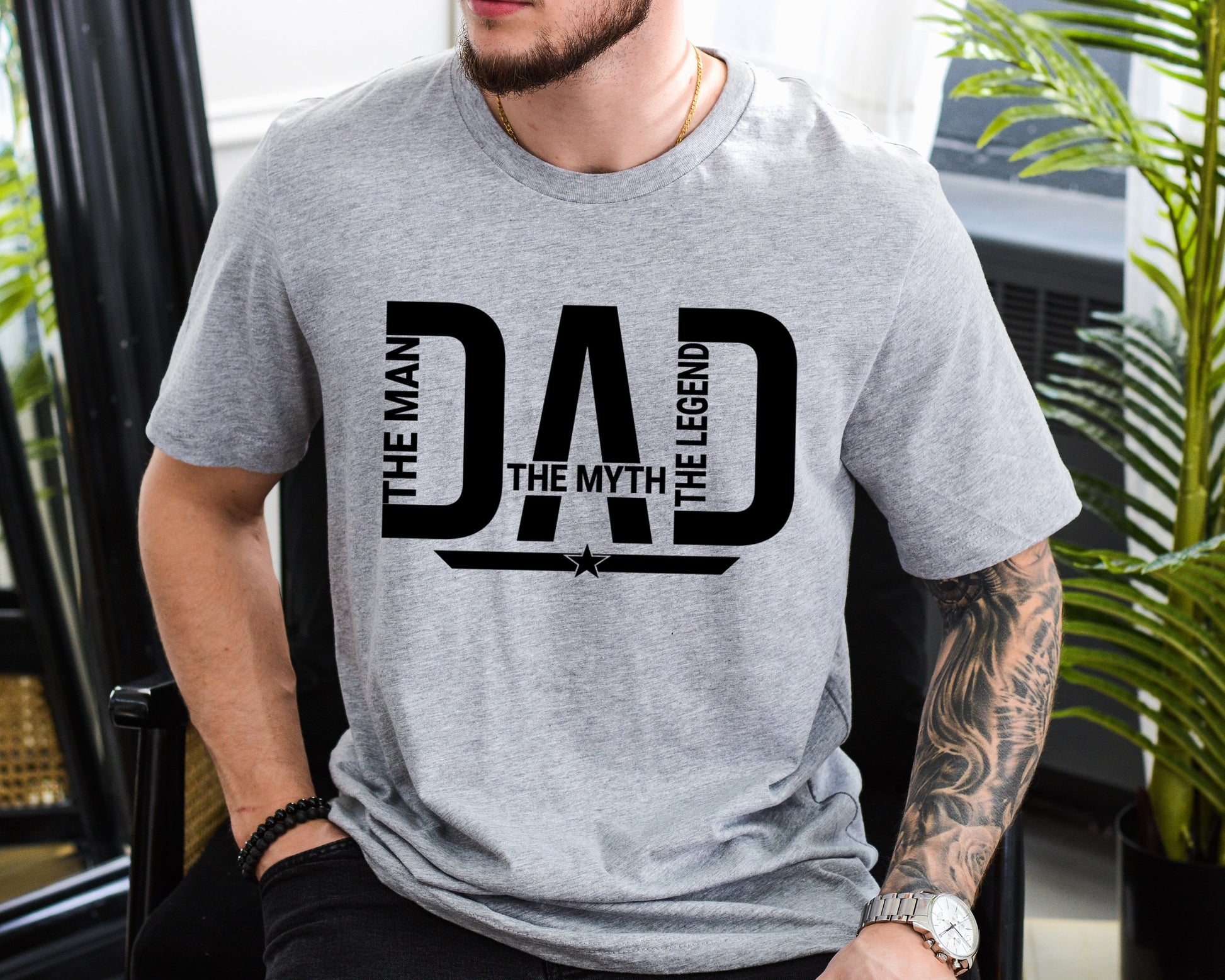 Father's Day Shirt, Dad The Man Myth Legend Father's Day Shirt, Gift For Daddy Father Novelty T-shirt Tee