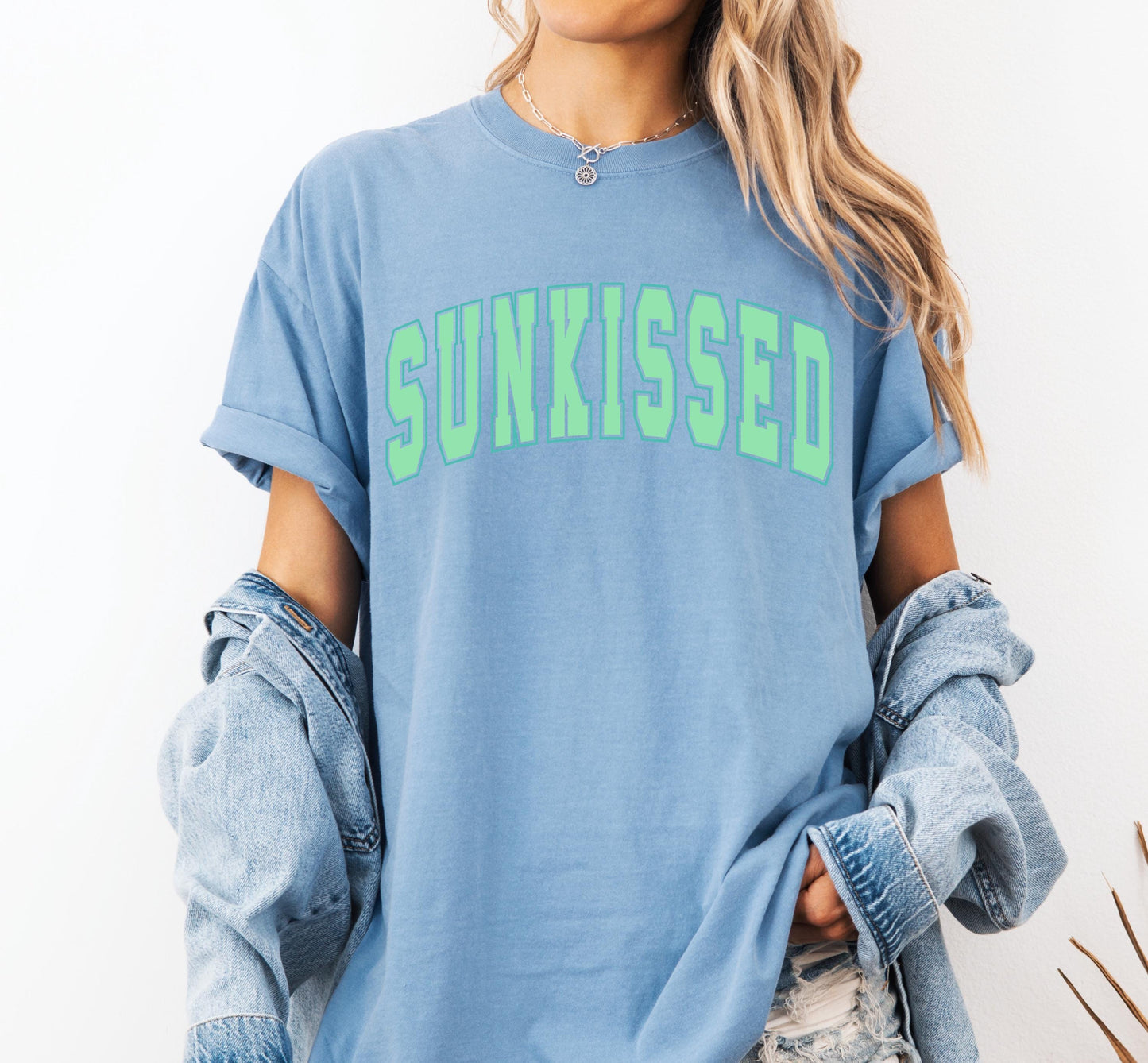 Sunkissed Comfort Colors® Beach T-shirt, Cute Summer Graphic Tee For Woman