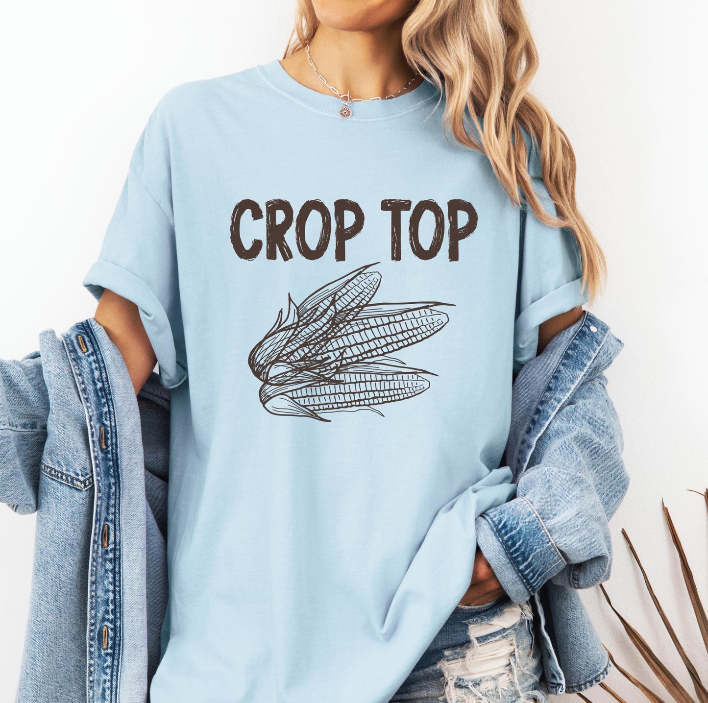 Crop Top Comfort Colors® Farmer T-shirt, Funny Corn shirt, Country girl shirt, Farm shirt