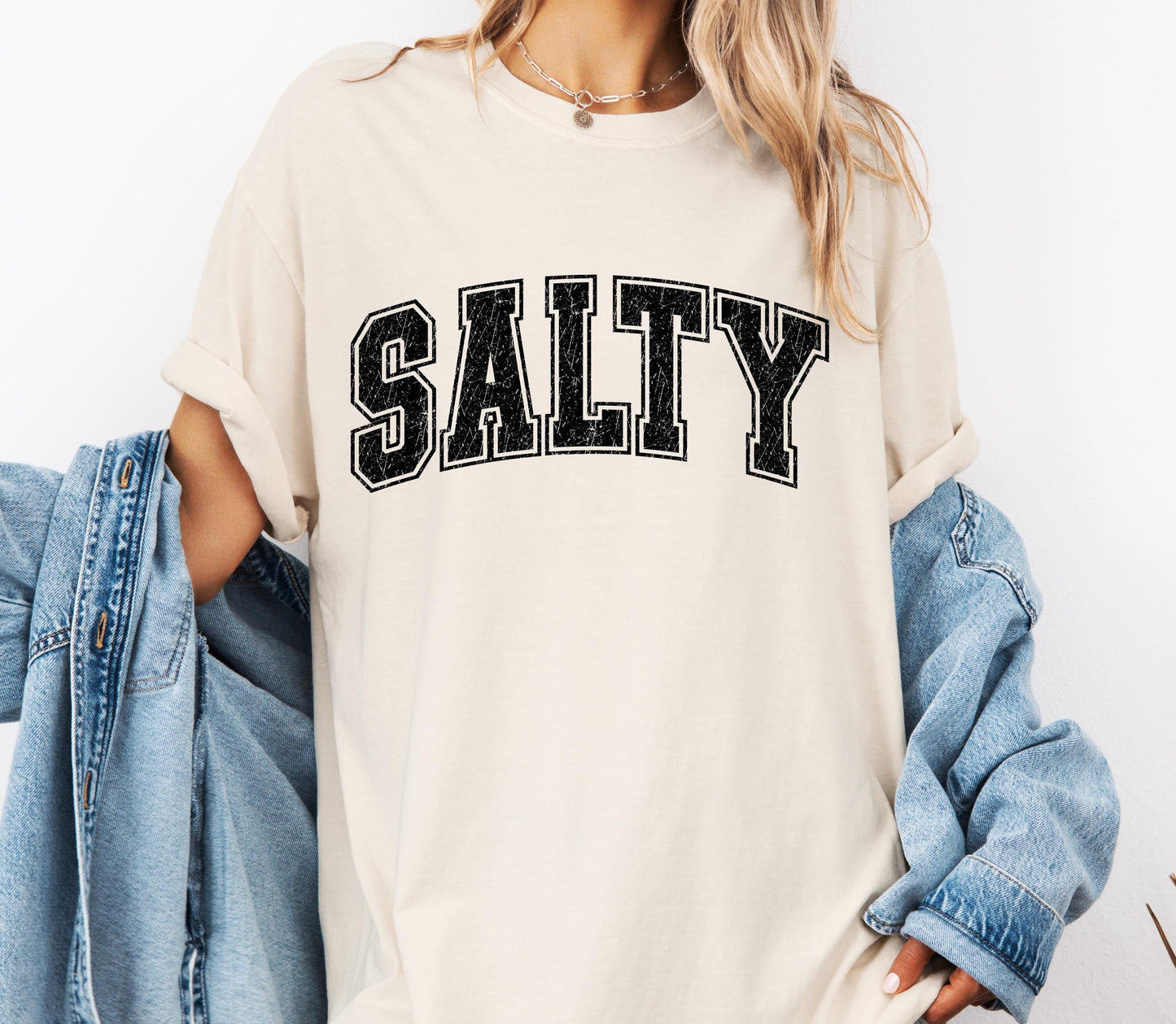 Salty Comfort Colors® T-shirt, Cute Summer Shirt for Women, Trendy Beach T-shirt, Preppy Tee