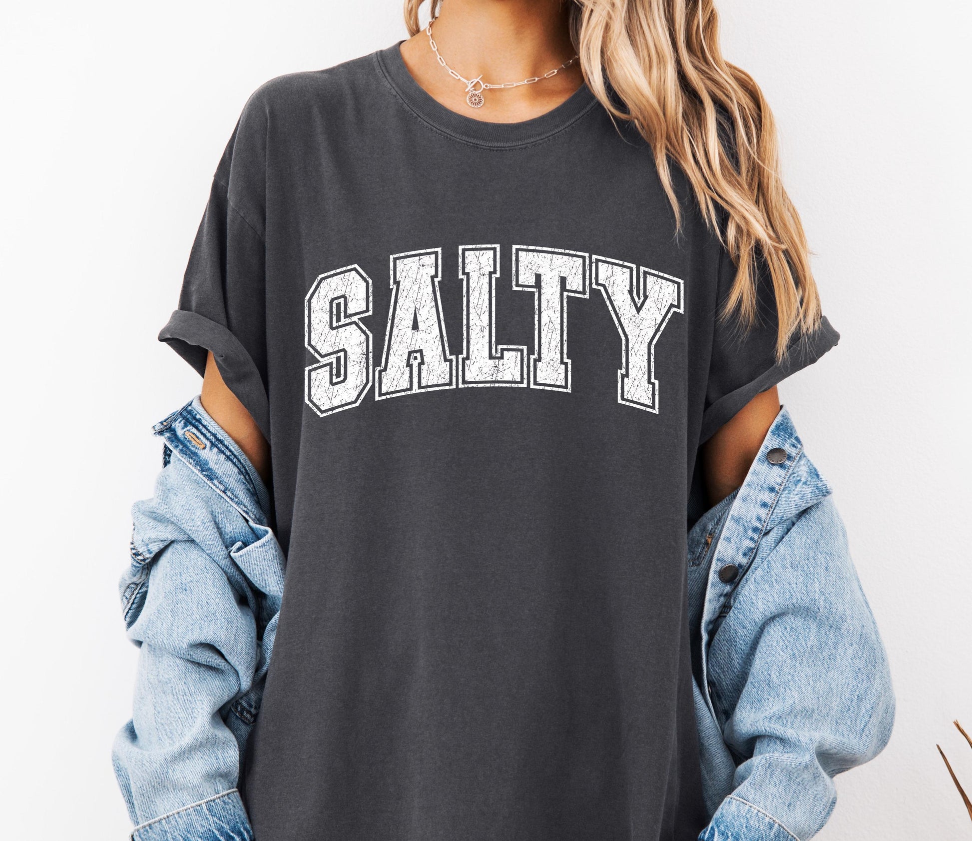 Salty Comfort Colors® T-shirt, Cute Summer Shirt for Women, Trendy Beach T-shirt, Preppy Tee