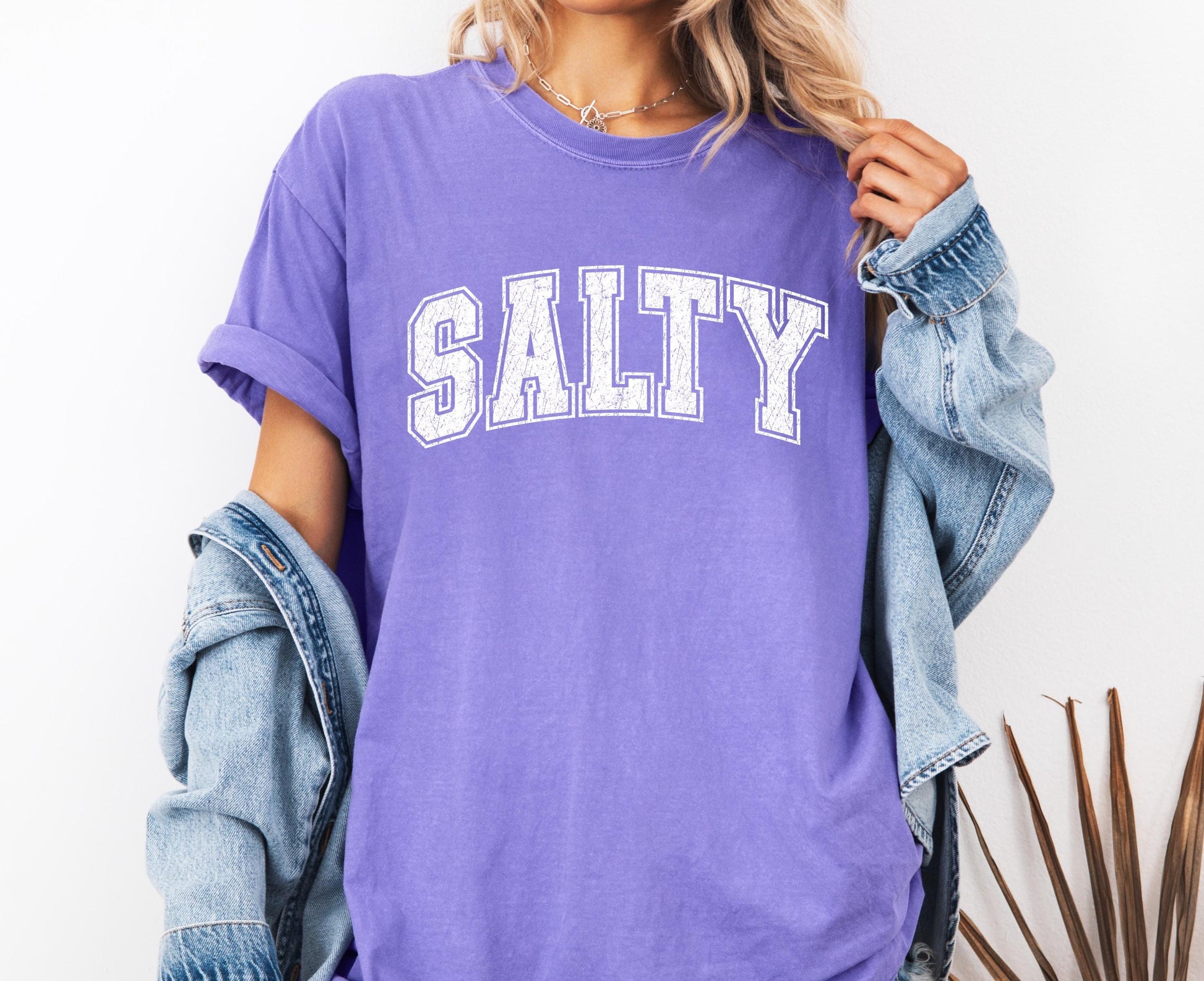 Salty Comfort Colors® T-shirt, Cute Summer Shirt for Women, Trendy Beach T-shirt, Preppy Tee