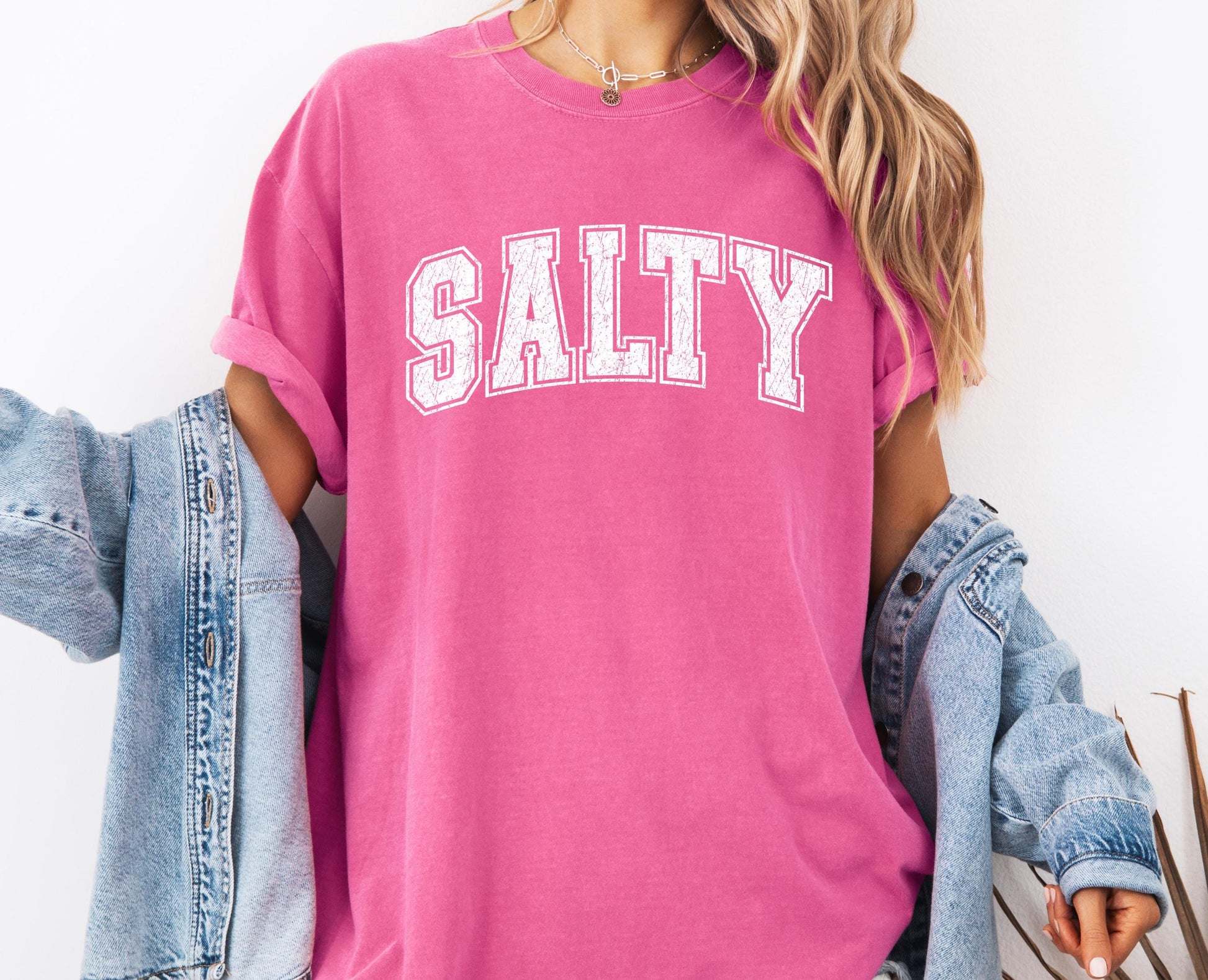 Salty Comfort Colors® T-shirt, Cute Summer Shirt for Women, Trendy Beach T-shirt, Preppy Tee