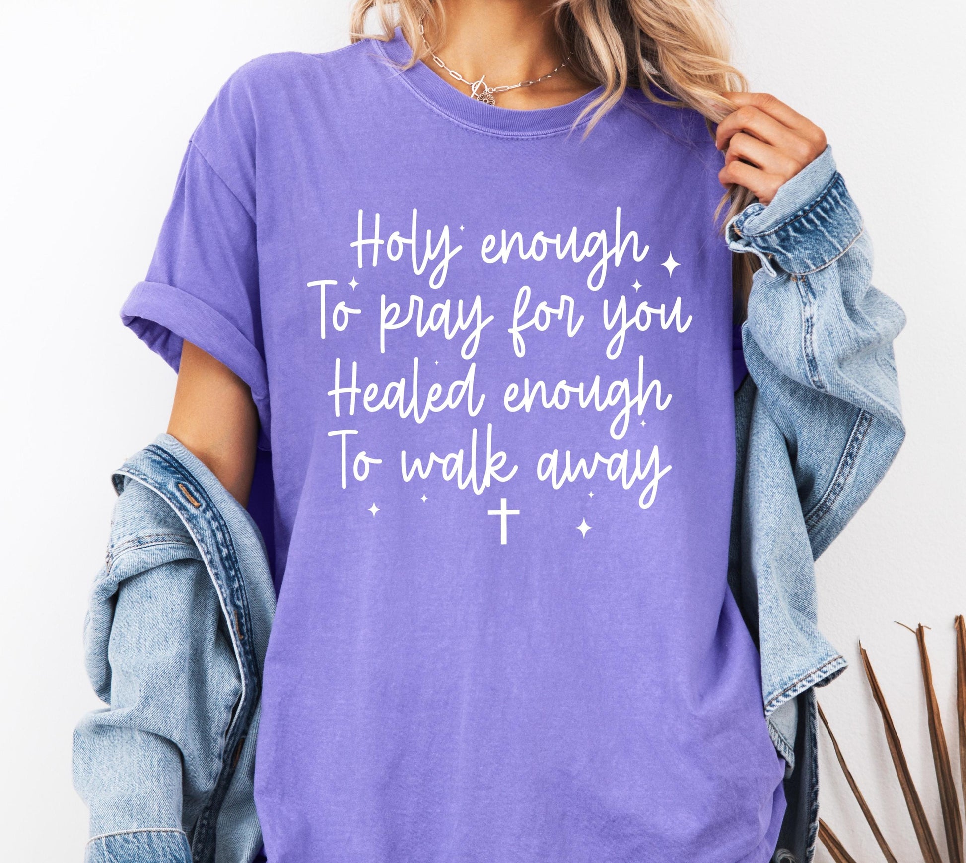 Holy Enough Comfort Colors® T-shirt, Christian Bible Verse Graphic Tee, Religious Apparel, Faith Shirt, Holy Enough To Pray