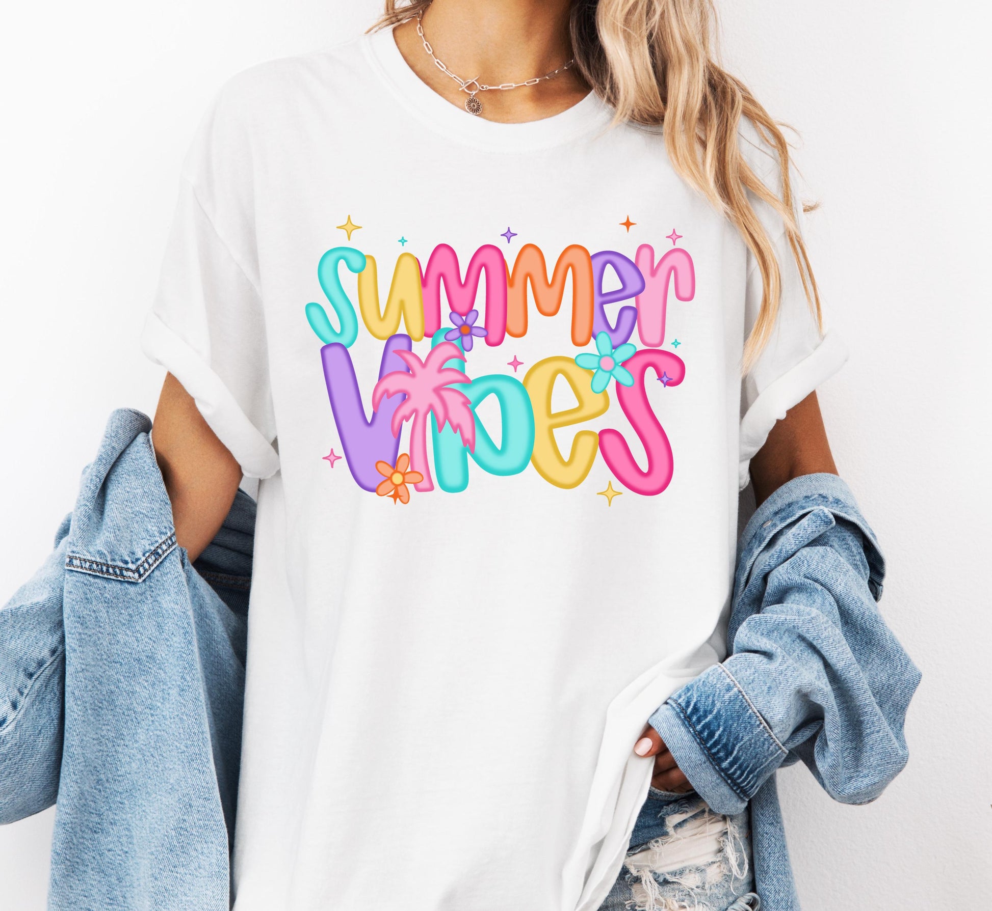 Summer Vibes Comfort Colors® T-shirt, Cute Summer Shirt for Women, Trendy Beach T-shirt, Beach Cover Up