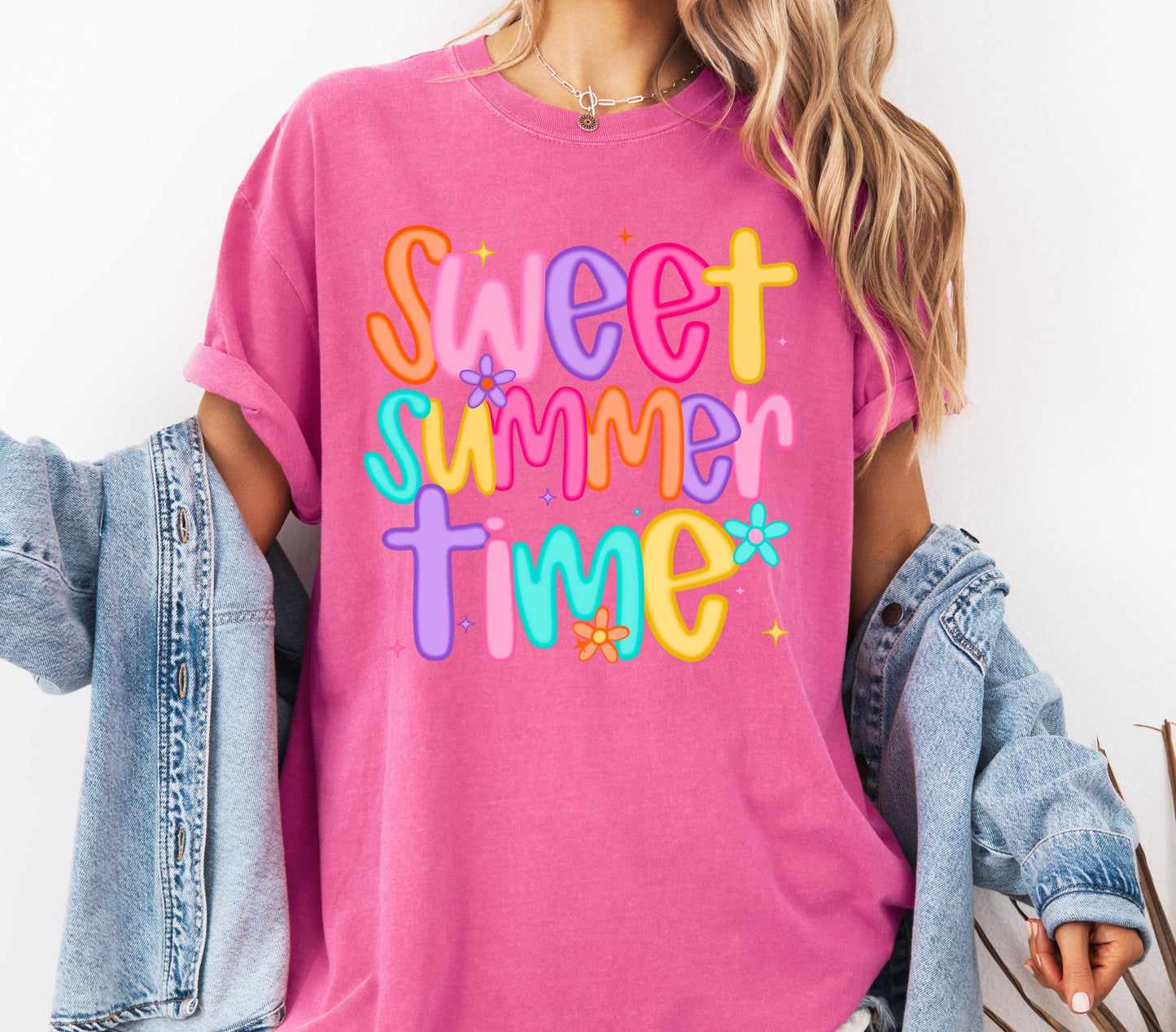 Sweet Summer Time Comfort Colors® T-shirt, Cute Summer Shirt for Women, Trendy Beach T-shirt, Beach Cover Up