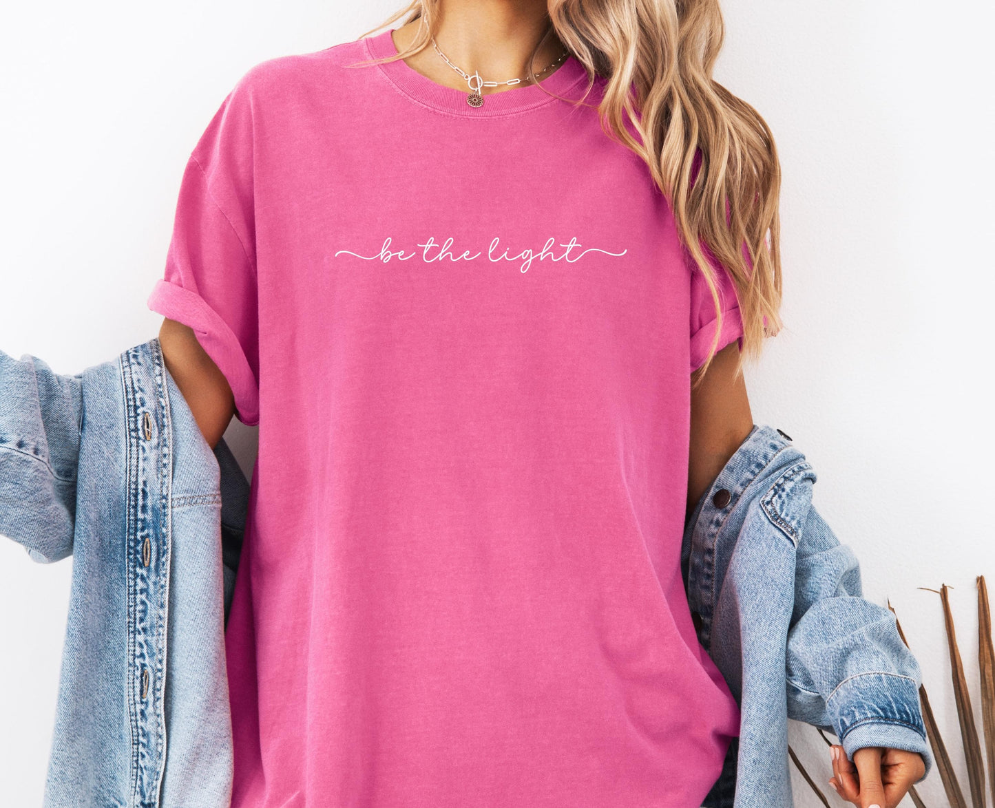 Be The Light Comfort Colors® T-shirt, Christian Bible Verse Graphic Tee, Minimalist Religious Apparel, Woman's Bible Study, Church Shirt