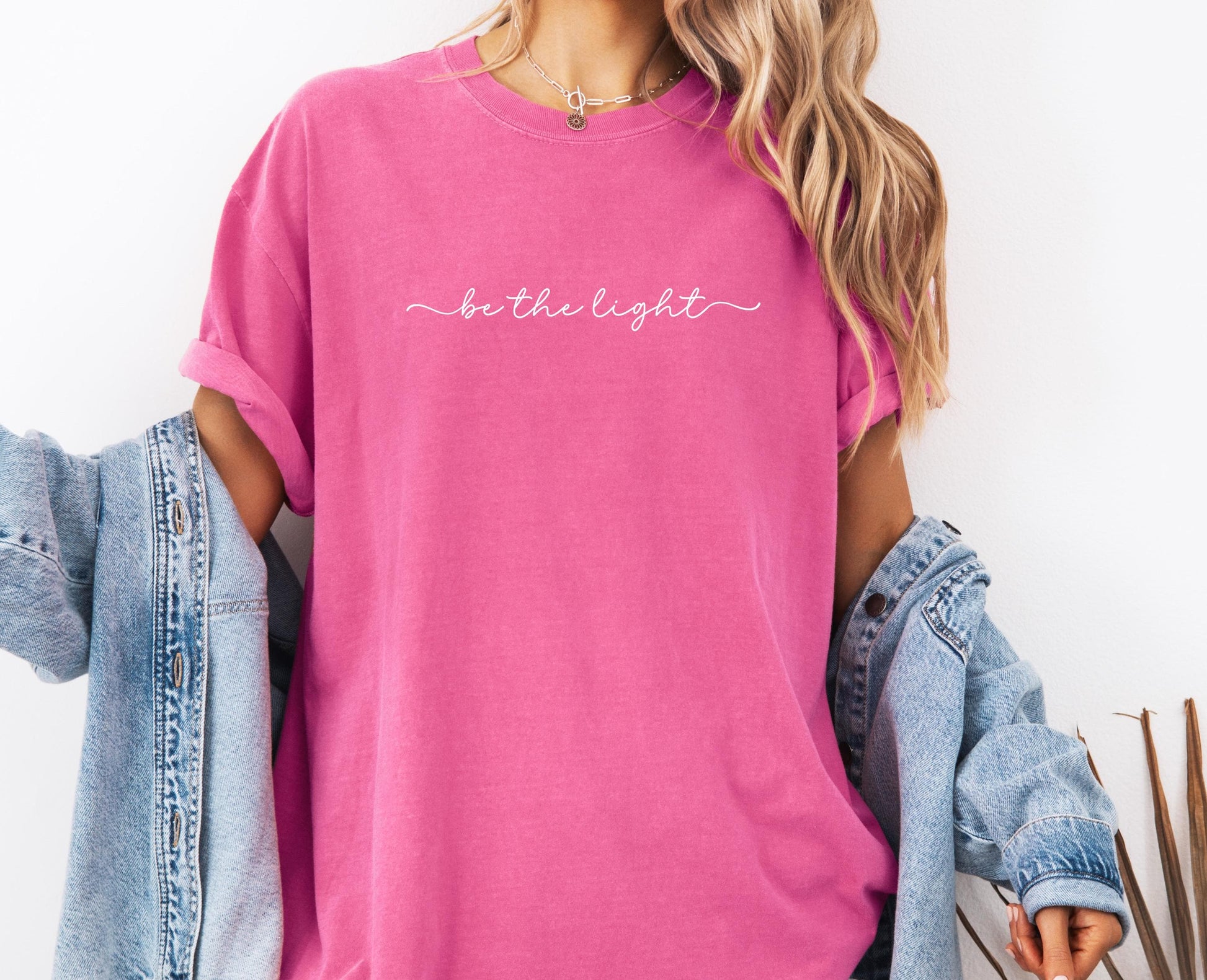 Be The Light Comfort Colors® T-shirt, Christian Bible Verse Graphic Tee, Minimalist Religious Apparel, Woman's Bible Study, Church Shirt