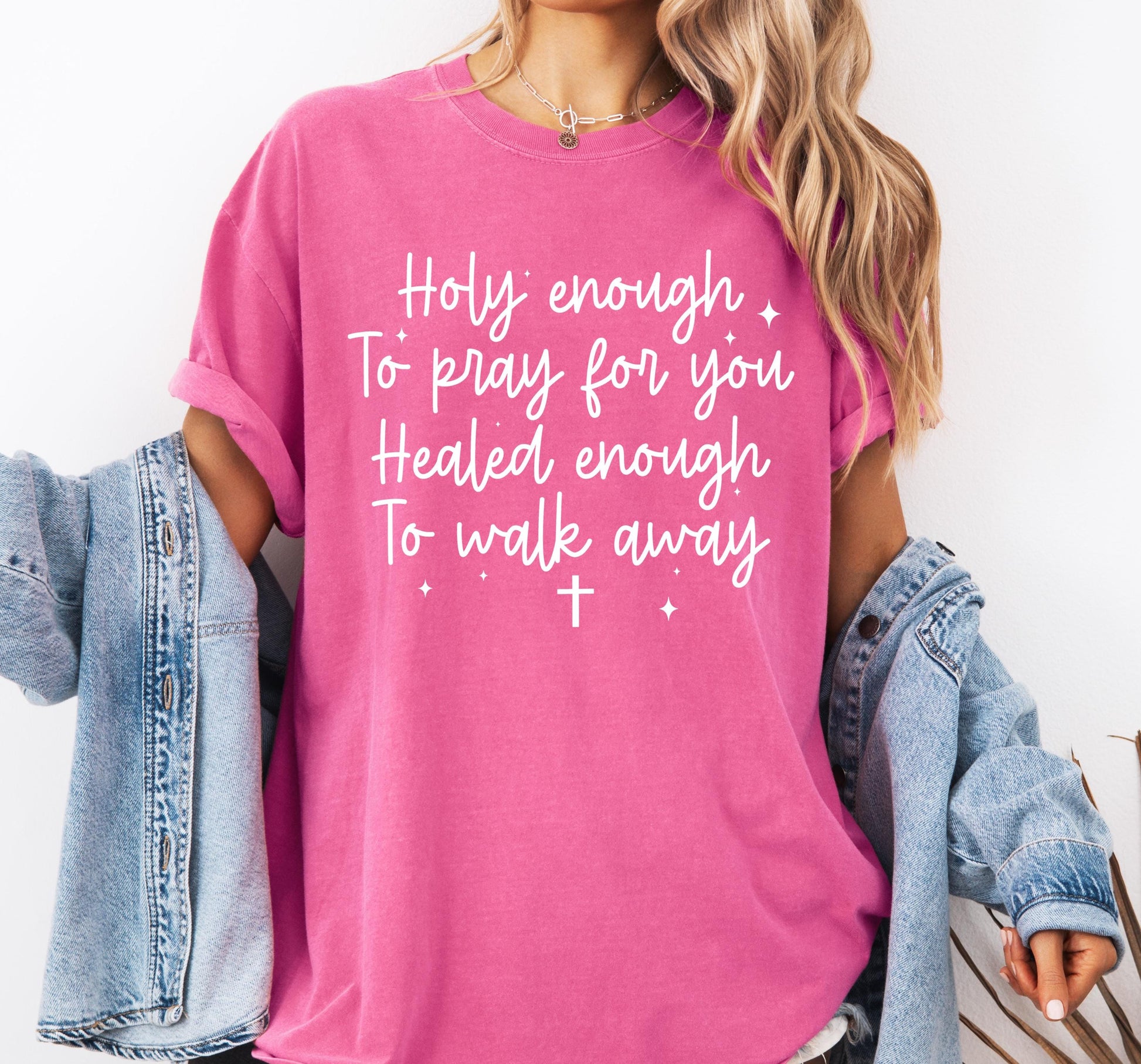 Holy Enough Comfort Colors® T-shirt, Christian Bible Verse Graphic Tee, Religious Apparel, Faith Shirt, Holy Enough To Pray